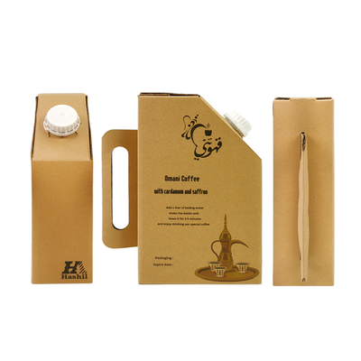 1L / 2L / 3L / 5L túi uống dùng một lần cầm túi cà phê bib trong hộp rượu vang với van hộp cà phê máy pha