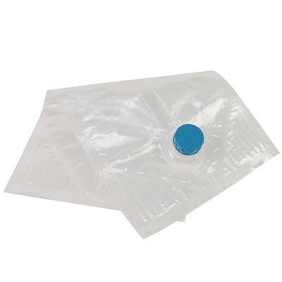 Túi đựng chất lỏng BIB 10L bằng nylon trong hộp (Bag in Box) cho máy phân phối nước ép với van vòng ren cao, túi vô trùng để đóng gói