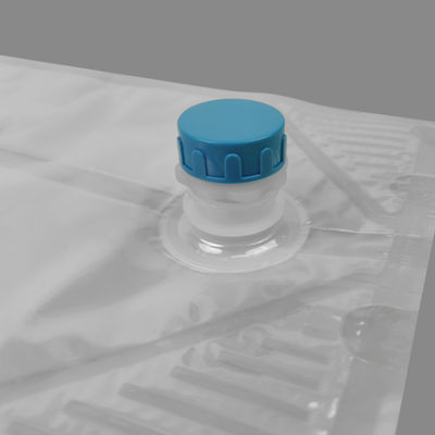 Túi đựng chất lỏng BIB 10L bằng nylon trong hộp (Bag in Box) cho máy phân phối nước ép với van vòng ren cao, túi vô trùng để đóng gói