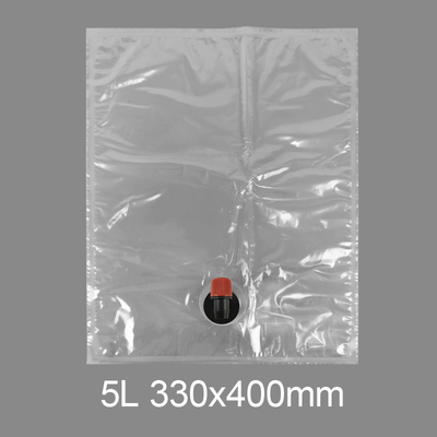 Túi vòi nhựa trong suốt BiB 5l tùy chỉnh Túi đựng nước uống, rượu, nước trái cây trong hộp có van bướm Vitop