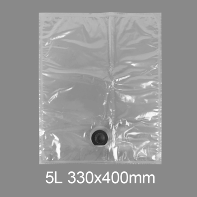 Túi vòi nhựa trong suốt BiB 5l tùy chỉnh Túi đựng nước uống, rượu, nước trái cây trong hộp có van bướm Vitop