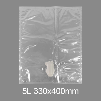 Túi vòi nhựa trong suốt BiB 5l tùy chỉnh Túi đựng nước uống, rượu, nước trái cây trong hộp có van bướm Vitop