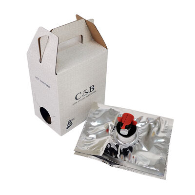 Thùng phân phối dễ dàng trong hộp với vòi và không có tay cầm cho bao bì linh hoạt