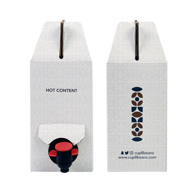 Thùng phân phối dễ dàng trong hộp với vòi và không có tay cầm cho bao bì linh hoạt