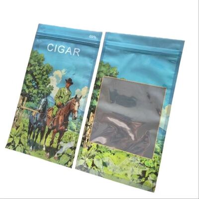 Nhập gói nhựa Humidor 3 mặt Seal Ziplock cho bao bì xì gà