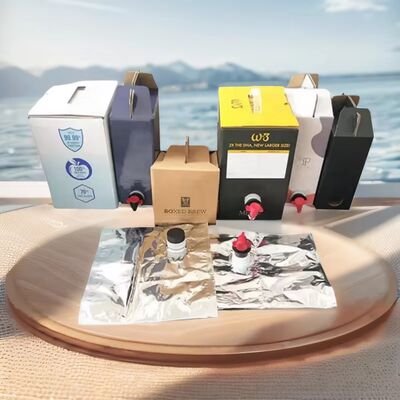 Túi bề mặt kết cấu trong hộp thùng nhựa với vòi nước thích hợp cho các ứng dụng đóng gói chất lỏng cấp thực phẩm