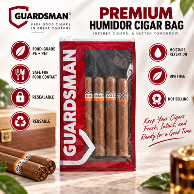 túi xì gà nhẹ và nhỏ gọn tùy chỉnh với tấm độ ẩm bên trong được thiết kế để duy trì độ tươi của xì gà trong khi đi lại