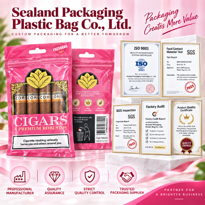 Lightweight And Compact Cigar Humidor Bags Constructed With MOPP PE Material Holds 5 to 20 Cigars Suitable For On The Go