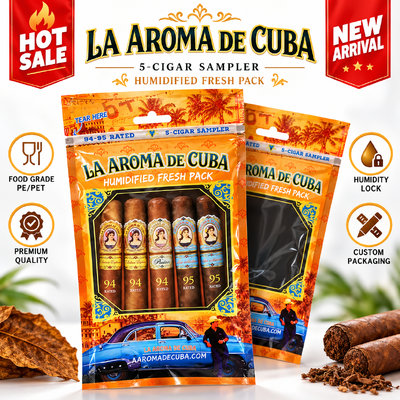 Cigar Humidor Bags Featuring Food-grade TPU And PE Material Cigar Moisturizing Plastic Zipper Bags