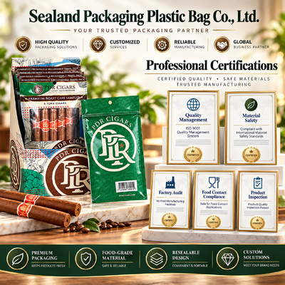 Small Size Cigar Humidor Bags Lightweight And Compact 0.09mm Thickness Offering Convenient Portability And Protection