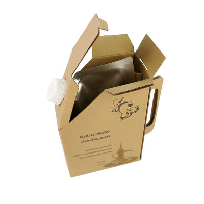 Square Bag In Box Without Spout Featuring Tap Accessory Suitable for Liquid Packaging and Transport