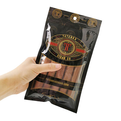 Large Cigar Humidor Bags Designed with Ziplock Closure Using MOPP PE Material Structure Ensuring Freshness and Protection