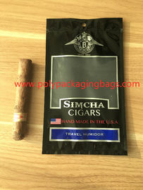 Túi giữ ẩm xì gà Ziplock có thể mở rộng di động Có thể nhìn thấy qua cửa sổ rõ ràng