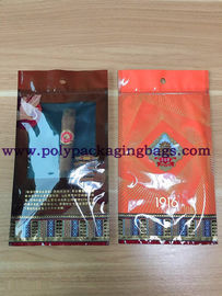 Túi Ziplock Cửa sổ trong suốt Tabacco Độ ẩm 72% Túi đựng Xì gà Zipper Bao bì