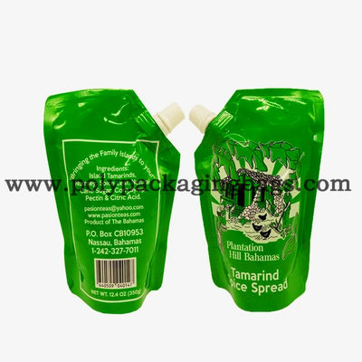 Đóng gói chất lỏng 120 micron Túi đứng VMPET có vòi / Túi có vòi
