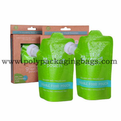 Túi có vòi đứng 150ml 200ml 100mic có thể khóa lại được có nắp đựng nước trái cây