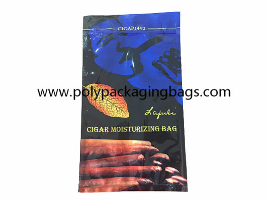 Dây kéo giữ ẩm xì gà cổ điển Túi nhựa làm ẩm xì gà Túi giữ ẩm xì gà với khóa zip trên cùng