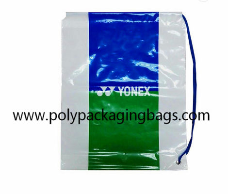Độ dày 0,07mm Dây rút PE màu trắng Một vai Ba lô Túi nhựa dây rút