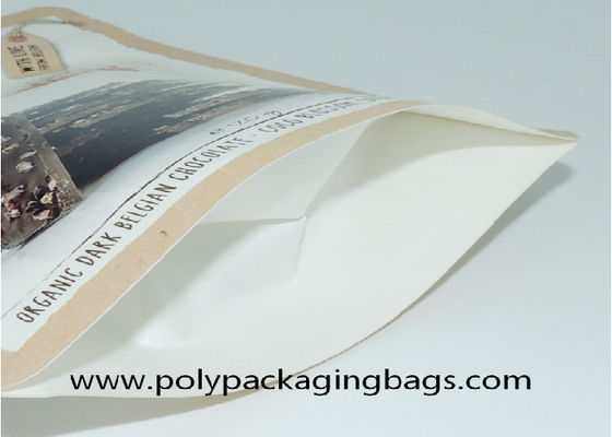 Bánh kẹo CMYK Pantone Túi Ziplock giấy Kraft đứng lên