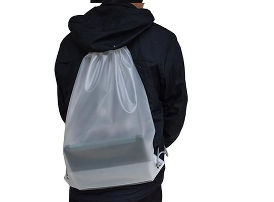 Dây rút CPE mờ 0,08mm Túi dây rút đôi vai bằng nhựa cho quần áo