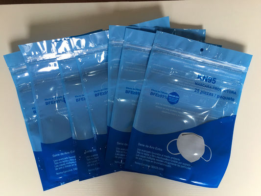 In ống đồng 100 microns N95 Túi bao bì mặt nạ Túi khóa zip hàng đầu