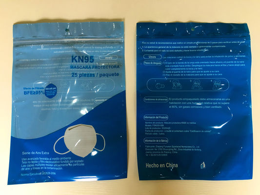 In ống đồng 100 microns N95 Túi bao bì mặt nạ Túi khóa zip hàng đầu