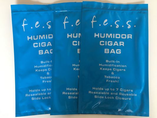 Dung tích 4-6 Xì gà Tươi Giữ ẩm Túi đóng gói có dây kéo cho Xì gà Tabacco Túi giữ ẩm có khóa zip