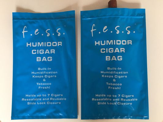 Dung tích 4-6 Xì gà Tươi Giữ ẩm Túi đóng gói có dây kéo cho Xì gà Tabacco Túi giữ ẩm có khóa zip