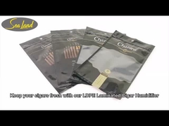 Sản phẩm bán buôn tùy chỉnh in rẻ có thể đóng lại túi ẩm xì gà nhựa