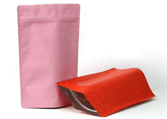 Frosted Matte Black Tea Aluminium Zip Lock Pouches Doypack Mylar Storage for Food