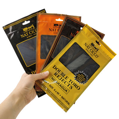 Bao bì thuốc lá tùy chỉnh ẩm ướt túi nhựa ẩm ướt xì gà ẩm ướt túi cho 4-5 xì gà với Hygrometer & Divider