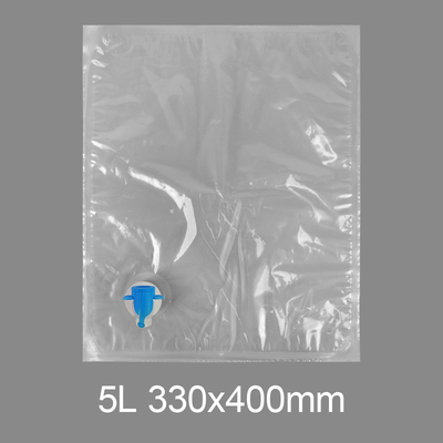 Túi vòi nhựa trong suốt tùy chỉnh BIB 3l 5l 10l 20l Túi đựng nước uống rượu nước trái cây trong hộp có van bướm Vitop