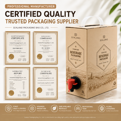 Các túi BIB tùy chỉnh trong hộp cung cấp các giải pháp đóng gói linh hoạt tương thích với các hệ thống điền và phân phối khác nhau